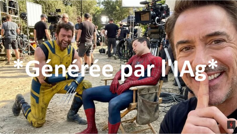 Image d'acteurs hollywoodiens générée par l'intelligence artificielle générative.